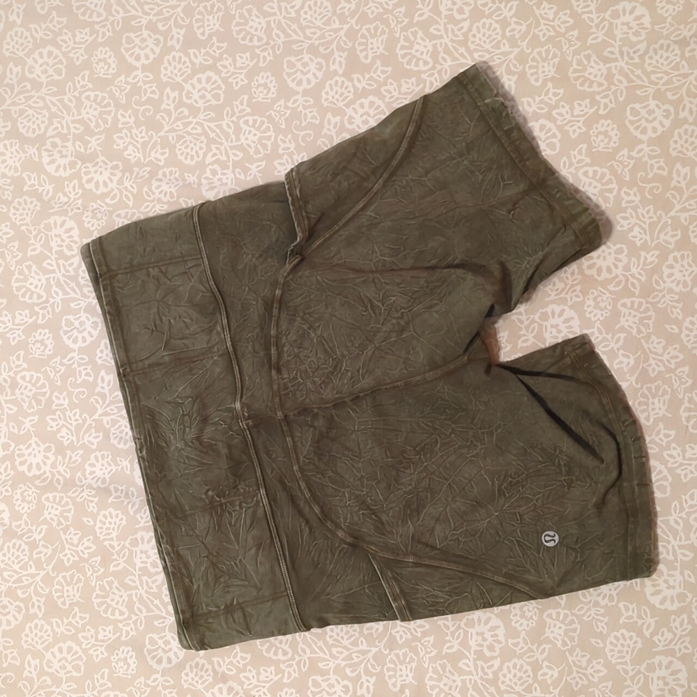 Olive Green Lululemon Bike Shorts